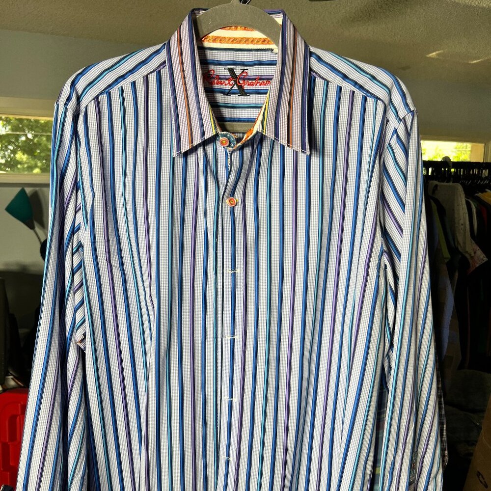 Robert Graham X Men's Long-Sleeve Button-Up Shirt XL